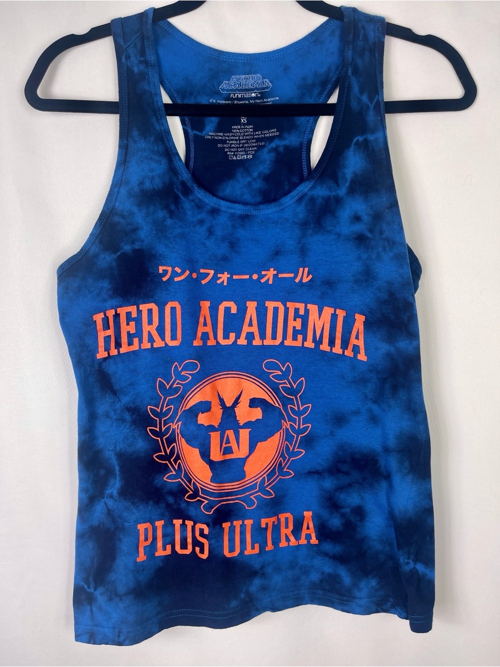 My Hero Academia Tie Dye UA Plus Ultra Racerback Graphic Anime Tank Top Women XS